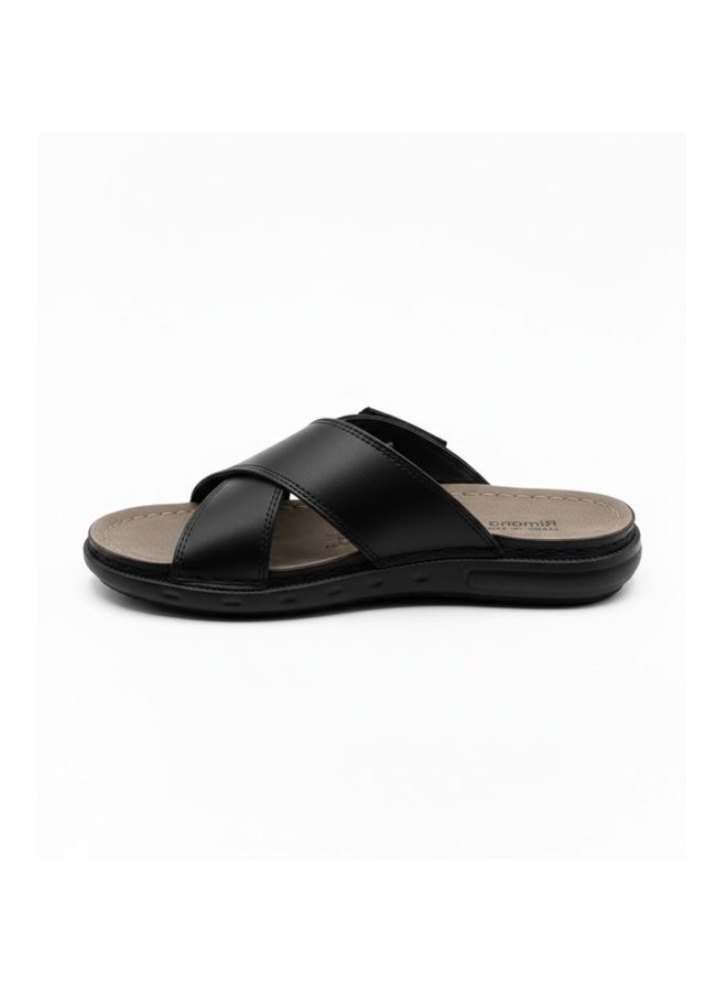 Stylish men's slippers with a modern and comfortable design – genuine leather and non-slip orthopedic sole, available in various sizes and colors. - Image 2